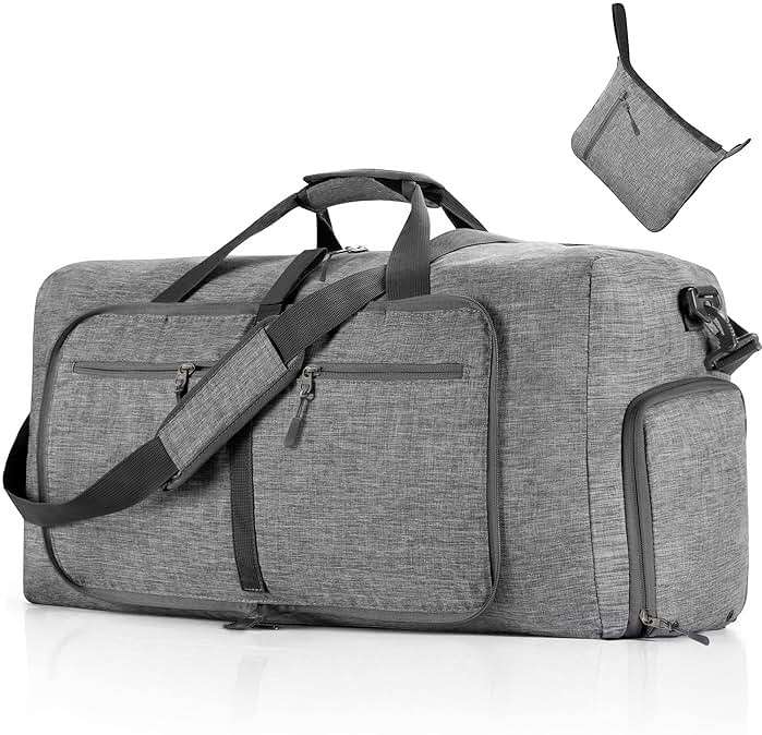 Vomgomfom 65L/85L/115L Foldable Travel Duffle Bag, Lightweight Checked Luggage with Shoe Compartment, Water-Resistant Weekender Overnight Bag for Men & Women - Image 1