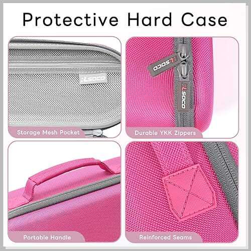 RLSOCO Travel Case for Dyson Supersonic/Supersonic Nural Hair Dryer & Dyson Airwrap/Airwrap i.d./Airwrap Co-anda2x Multi-Styler, Storage Hair Dryer/Airwrap Only for easy travelling - Pink - Image 5