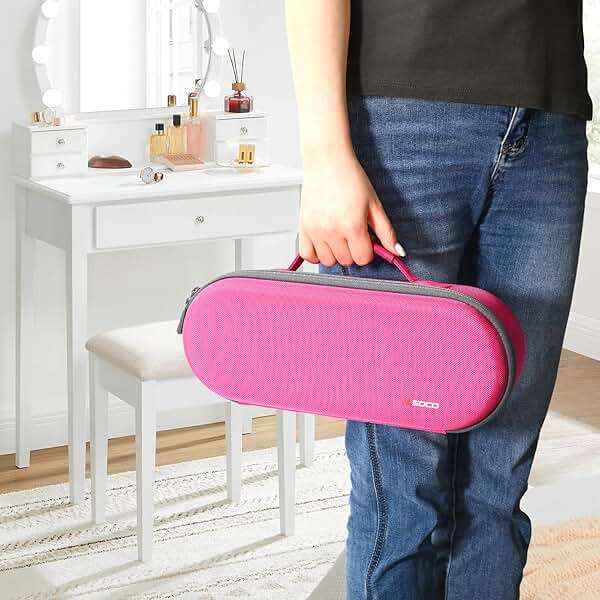RLSOCO Travel Case for Dyson Supersonic/Supersonic Nural Hair Dryer & Dyson Airwrap/Airwrap i.d./Airwrap Co-anda2x Multi-Styler, Storage Hair Dryer/Airwrap Only for easy travelling - Pink - Image 8