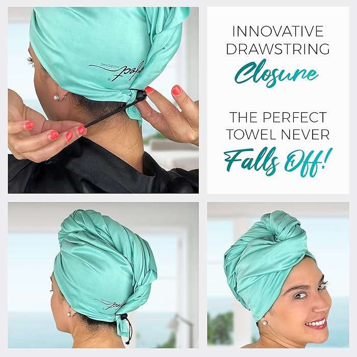 Microfiber Hair Towel Wrap with Wet & Dry Detangling Brush – Fast Drying Anti-Frizz Hair Drying Turban for Curly, Wavy and Straight Hair – Gentle Absorbent Hair Care for Women, Girls and Kids - Image 4