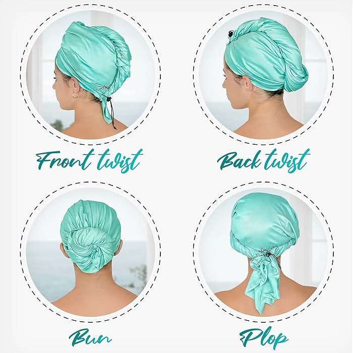 Microfiber Hair Towel Wrap with Wet & Dry Detangling Brush – Fast Drying Anti-Frizz Hair Drying Turban for Curly, Wavy and Straight Hair – Gentle Absorbent Hair Care for Women, Girls and Kids - Image 5