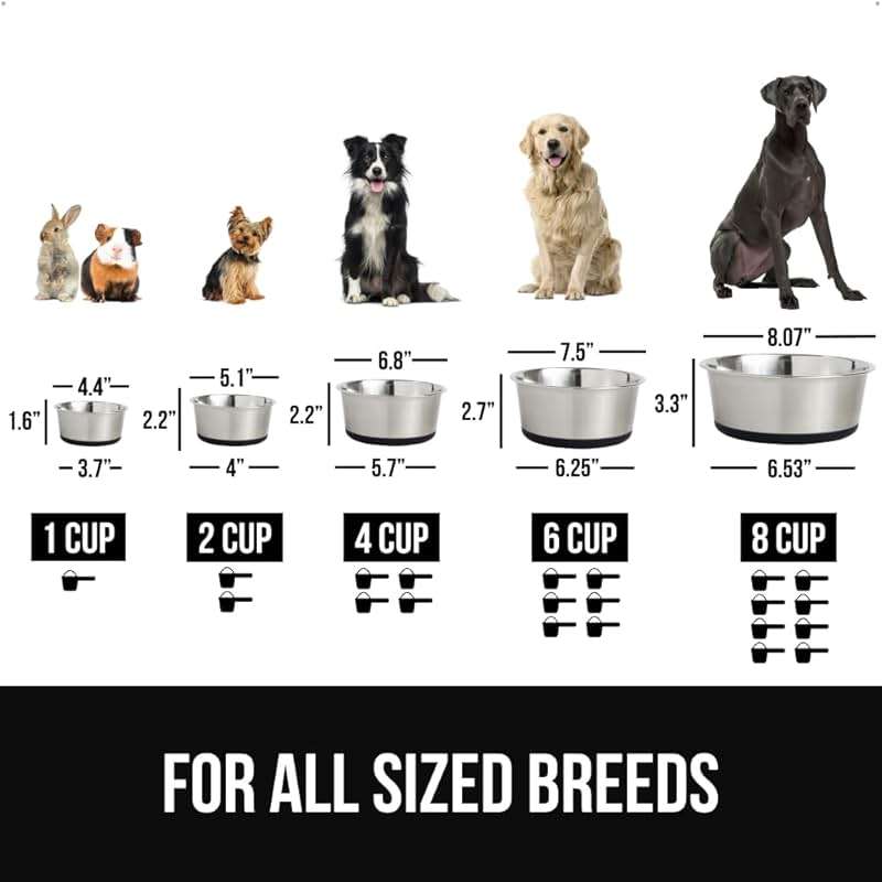 GORILLA GRIP Dog Bowls, Food Grade 304 Stainless Steel, Holds 2 Cups Each (16 fl oz) Food and Water Bowl for Feeding Dogs and Cats, Dishwasher Safe, Rust Resistant, BPA Free Rubber Base Set of 2 Pink - Image 6