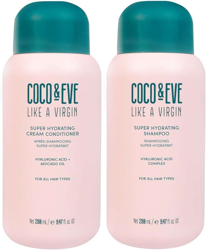 Coco & Eve Like a Virgin Shampoo & Conditioner Bundle Set - Natural, Sulfate free Hair Care with Argan Oil, Coconut and Avocado Oil | For Dry Damaged, Color Treated Hair | Anti Frizz (8.4 fl oz each) - Image 1