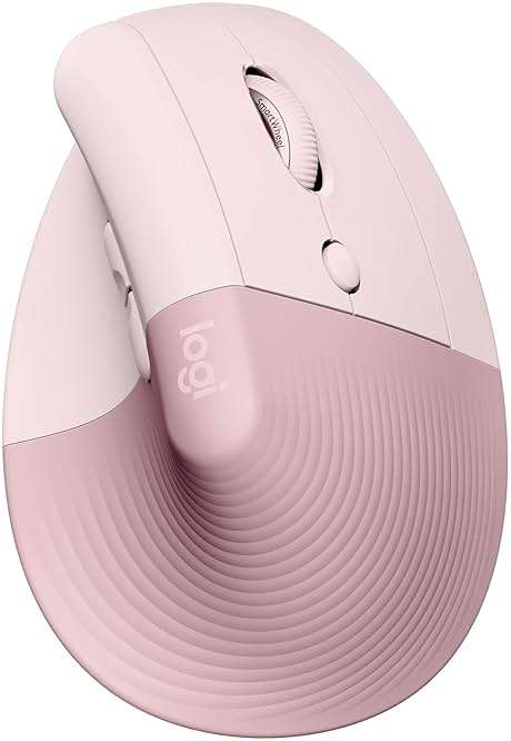 Logitech Lift Vertical Ergonomic Mouse, Wireless, Bluetooth or Logi Bolt USB Receiver, Quiet clicks, 6 Buttons, Compatible with Windows/macOS/iPadOS, Laptop, PC - Rose - Image 1