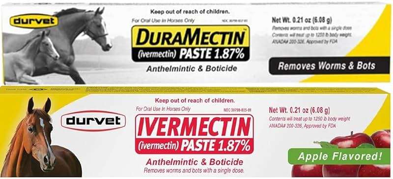 Durvet Ivermectin (Apple Flavor) & Duramectin Paste Dewormer - Bundle 6.08g 1.87 - 2 Pack - Image 1