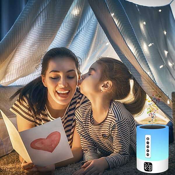 Alarm Clock Bluetooth Speaker, Night Light White Noise Machine Touch Bedside Lamp with Alarm Clock for Kids Multi-Color Changing Night Light Xmas Gifts for Teenage Girls Boys Women Teen Girl Gifts - Image 9