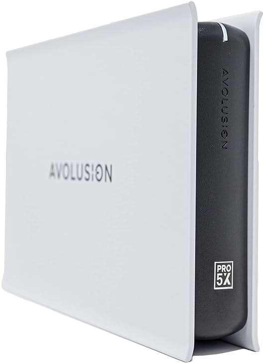 Avolusion PRO-5X Series 3TB USB 3.0 External Gaming Hard Drive for PS5 Game Console (White) (Renewed) - Image 1