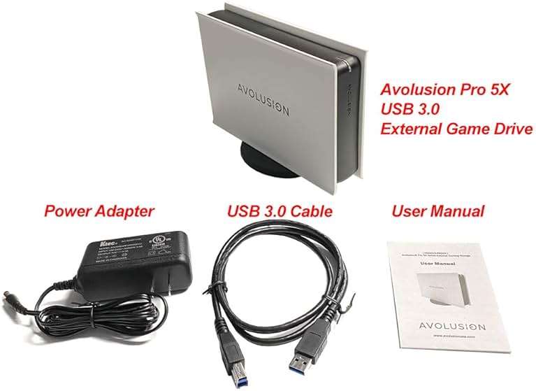Avolusion PRO-5X Series 3TB USB 3.0 External Gaming Hard Drive for PS5 Game Console (White) (Renewed) - Image 5