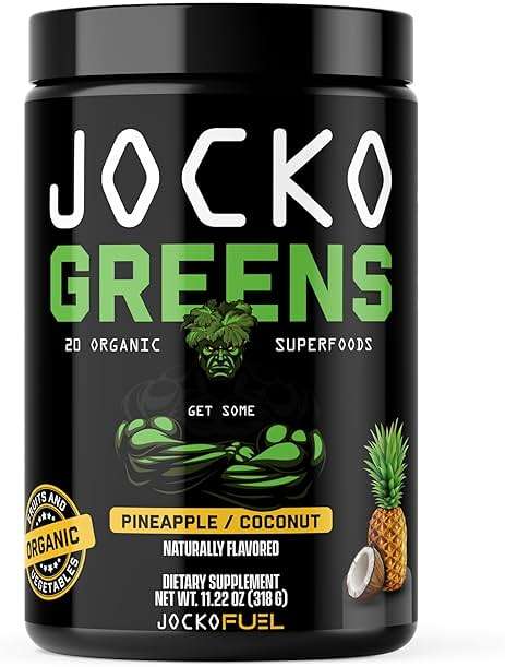 Jocko Fuel Daily Greens Powder - Premium Organic Greens Superfood Powder for Gut Health, Digestion, Bloating, Immune Support with Spirulina, Chlorella, Digestive Enzymes, & Probiotics - 30 Servings - Image 1