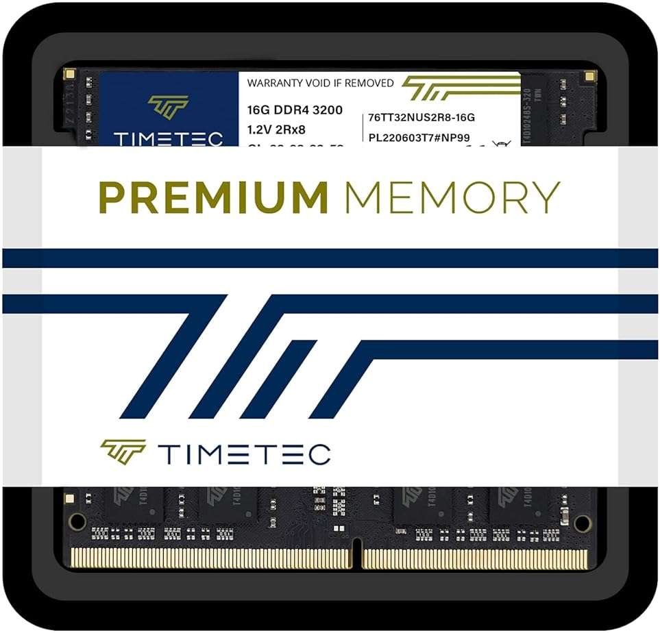 Timetec 32GB KIT (2x16GB) DDR4 3200MHz (PC4-3200AA) PC4-25600 SODIMM Laptop RAM – 260-Pin 1.2V CL22 Non-ECC Unbuffered Memory Module for Laptop, Notebook, Mini PC, All-in-One - Image 6