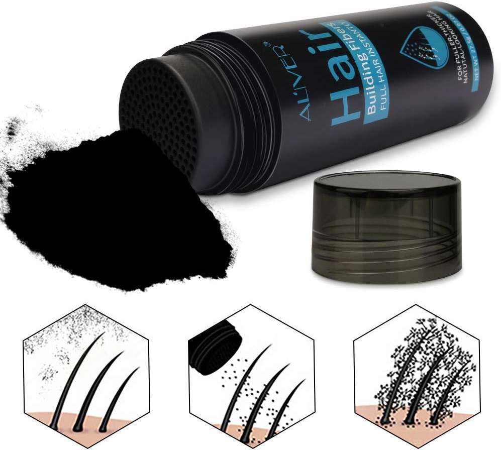Hair Fibers for Thinning Hair With Spray,Undetectable Natural Formula,Thicker Fuller Hair in 15 Seconds,Instantly Conceal & Thicken Thinning or Balding Hair Areas,For Men&Women,Black - Image 4