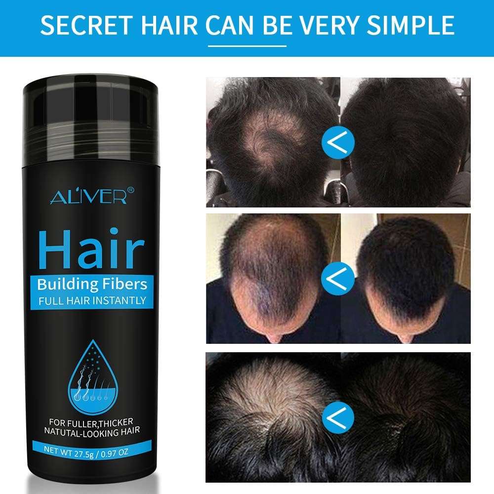 Hair Fibers for Thinning Hair With Spray,Undetectable Natural Formula,Thicker Fuller Hair in 15 Seconds,Instantly Conceal & Thicken Thinning or Balding Hair Areas,For Men&Women,Black - Image 5