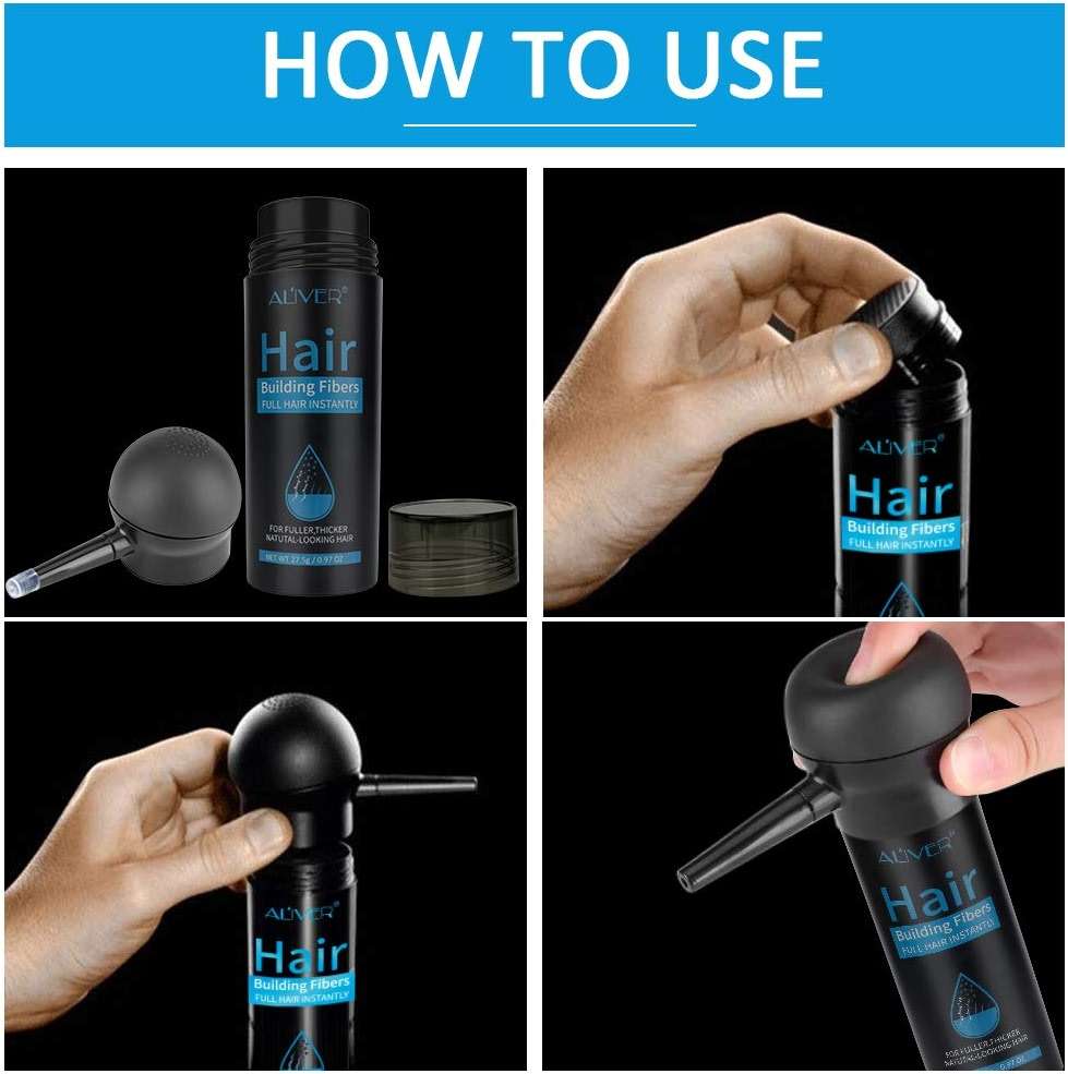 Hair Fibers for Thinning Hair With Spray,Undetectable Natural Formula,Thicker Fuller Hair in 15 Seconds,Instantly Conceal & Thicken Thinning or Balding Hair Areas,For Men&Women,Black - Image 9