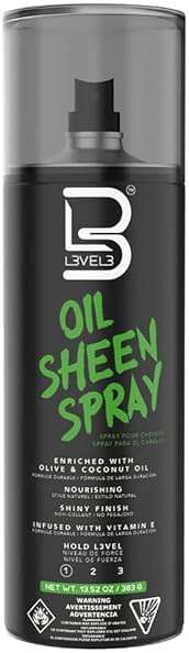 L3 Level 3 Oil Sheen Spray - Adds Shine to Hair After Styling - Infused with Vitamin E, Olive, Coconut Oil and Herbal Extracts - Image 1
