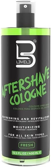 L3 Level 3 After Shave Spray Cologne - Softens Skin - Refreshes and Relieves Face and Skin - Moisturizing Formula Level Three After Shaving, Fresh Scent, 13.5 Fl Oz - Product Image
