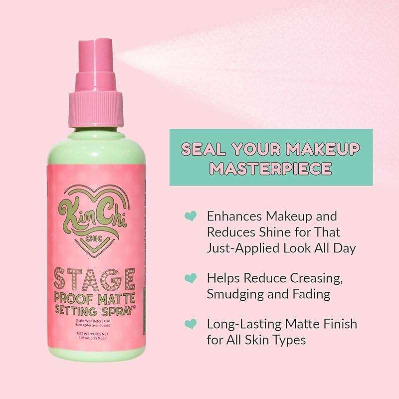 KimChiChic Beauty Stage Proof Matte Setting Spray, Makeup Finishing Mist and Fixative for All Skin Types, 3.55 fl oz - Image 2
