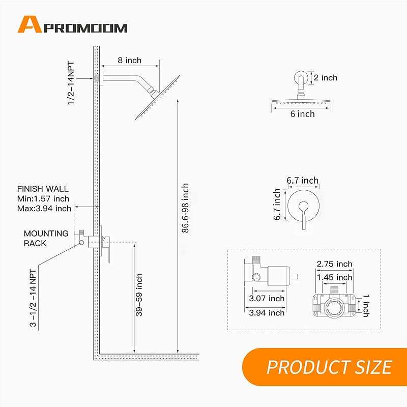 Shower Head And Faucet Set Complete With 6 Inch High Pressure Rain Shower Head Brushed Nickel Shower Fixtures With Valve Trim kit Regaderas Para bBaño Modernas - Image 3