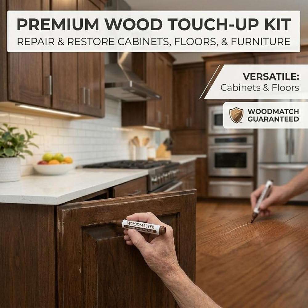 Lifreer Furniture Markers Touch Up Kit, 21 Pcs Wood Scratch Repair Kit with 10 Color Touch Up Pens, Wax Filler Sticks & Sharpener for Wood Floors, Cabinets, Tables, Desks & Bedposts - Image 7
