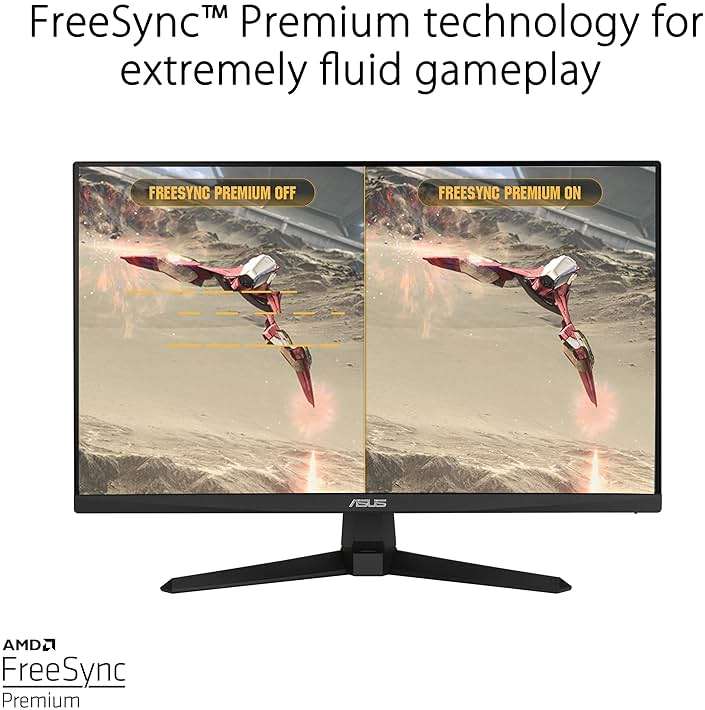 ASUS TUF Gaming 24” 1080P Monitor (VG247Q1A) - Full HD, 165Hz (Supports 144Hz), 1ms, Extreme Low Motion Blur, Adaptive-sync, FreeSync Premium, Shadow Boost, Speakers, Eye Care, HDMI, DisplayPort - Image 4