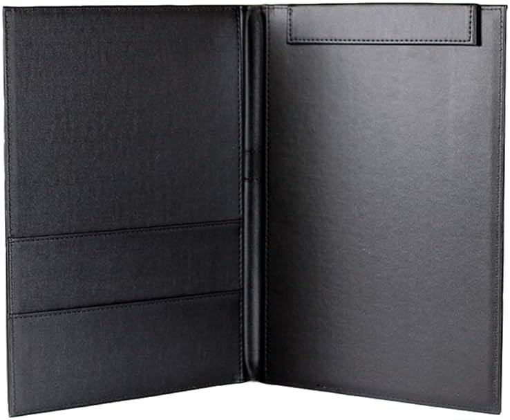 WELLYUK 19" X 13" Padfolio Clipboard, A4 Office File Clip Binder Folder Document Organizer Portfolio Writing Pad Business Card Holder, Magnetic Conference Pad with Pen Holder - Product Image