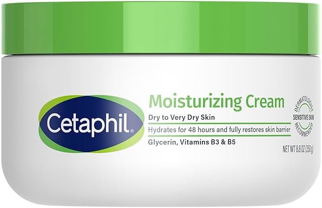 Cetaphil Face & Body Moisturizer, Hydrating Moisturizing Cream for Dry to Very Dry, Sensitive Skin, NEW 8.8 oz, Fragrance Free, Non-Comedogenic, Non-Greasy (Packaging May Vary) - Product Image