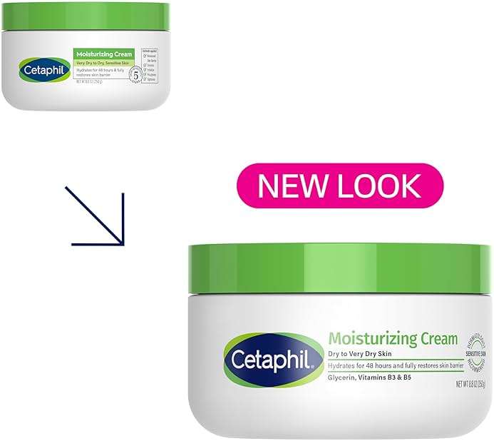 Cetaphil Face & Body Moisturizer, Hydrating Moisturizing Cream for Dry to Very Dry, Sensitive Skin, NEW 8.8 oz, Fragrance Free, Non-Comedogenic, Non-Greasy (Packaging May Vary) - Image 2