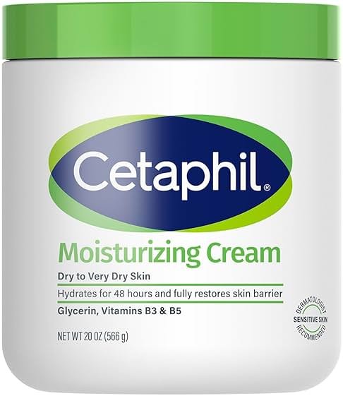 Cetaphil Face & Body Moisturizer, Hydrating Moisturizing Cream for Dry to Very Dry, Sensitive Skin, NEW 20 oz, Fragrance Free, Non-Comedogenic, Non-Greasy (Packaging May Vary) - Product Image