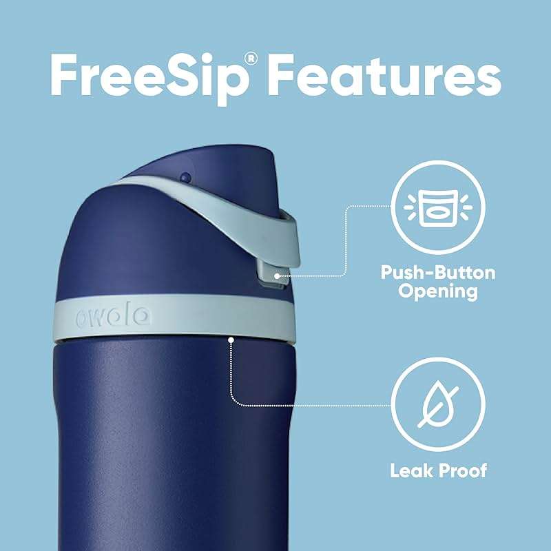 Owala Harry Potter FreeSip Insulated Stainless Steel Water Bottle with Straw, BPA-Free Sports Water Bottle, Great for Travel, 24 Oz, Ravenclaw - Image 5