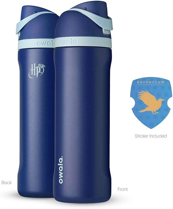 Owala Harry Potter FreeSip Insulated Stainless Steel Water Bottle with Straw, BPA-Free Sports Water Bottle, Great for Travel, 24 Oz, Ravenclaw - Image 6