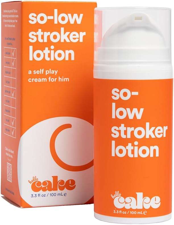 Hello Cake So-Low Stroker Lotion - Below the Belt Solo Cream for Men, Natural Moisturizing Ingredients Coconut Oil, Avocado Oil, Aloe Vera, 3.3 fl oz - Image 1