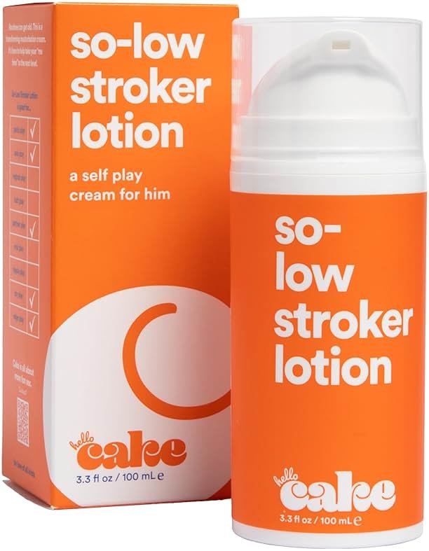 Hello Cake So-Low Stroker Lotion - Below the Belt Solo Cream for Men, Natural Moisturizing Ingredients Coconut Oil, Avocado Oil, Aloe Vera, 3.3 fl oz - Product Image