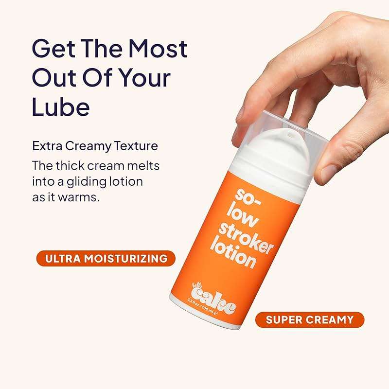 Hello Cake So-Low Stroker Lotion - Below the Belt Solo Cream for Men, Natural Moisturizing Ingredients Coconut Oil, Avocado Oil, Aloe Vera, 3.3 fl oz - Image 5