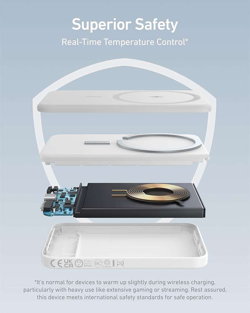 Anker 621 Magnetic Portable Charger (MagGo), 5,000mAh Wireless Power Bank with USB-C Cable, Magsafe-Compatible Battery Pack for iPhone 16/15/14/13/12 Series - Image 5