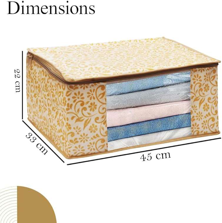 ANKIT INTERNATIONAL Non Woven Saree Cover Storage Bags for Clothes/Cloth storage bag | (PACK OF 7) - Image 2