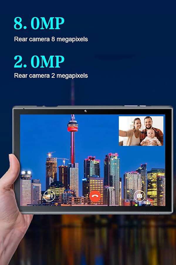 ZZB 10 inch Tablet Android 15 Tablet PC, 10.1" Android Tablets DDR4 8GB RAM 32GB ROM 2MP+8MP Dual Camera 5G WiFi-6 BT Support 1TB Expand 10 in IPS 6000mAh Battery Powerful Performance Tablets (Gray) - Image 4