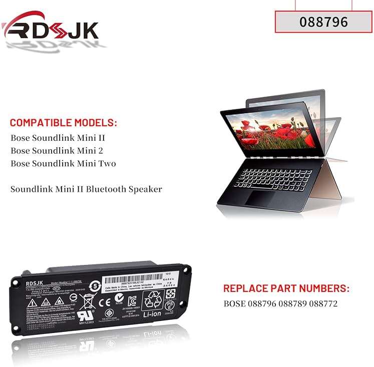 RDSJK 088796 088789 088772 Battery Replacement for Bose Soundlink Mini 2 II mini2 mini II Bluetooth Speaker 7.4V 17Wh - Image 3
