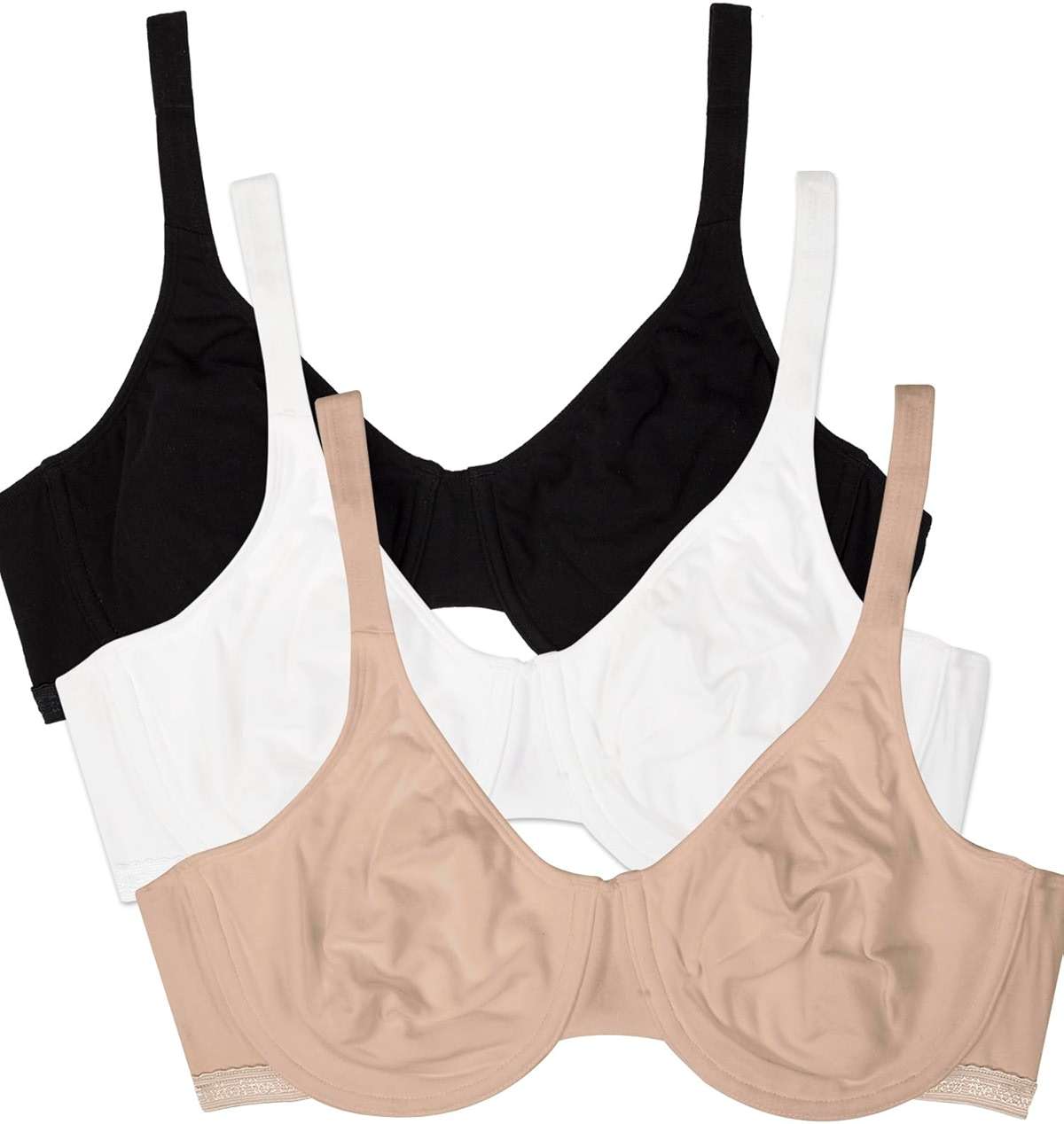 Fruit of the Loom Women's Unlined Underwire Bra - Cotton & Spandex Blend for Natural Shape and Flexibility - Image 1