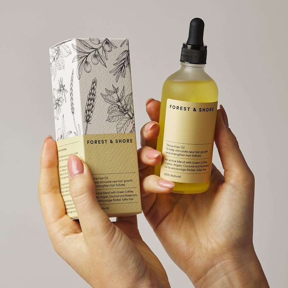 Forest & Shore Hair Growth Oil & Serum - Visibly Fuller, Thicker, Stronger Hair with Caffeine, Biotin & 13 Natural Oils - Rosemary, Castor & Argan Scalp Treatment for Women & Men - Vegan - Image 6