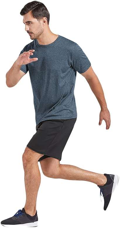 5 Pack Men's Dry Fit T Shirts Athletic Running Gym Workout Short Sleeve Tee Shirts for Men - Image 5
