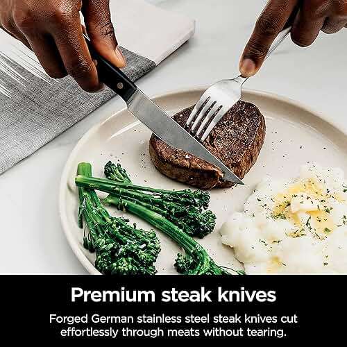 Ninja K32012 Foodi NeverDull Premium Knife System, 12 Piece Knife Block Set with Built-in Sharpener, German Stainless Steel Knives, Black - Image 9