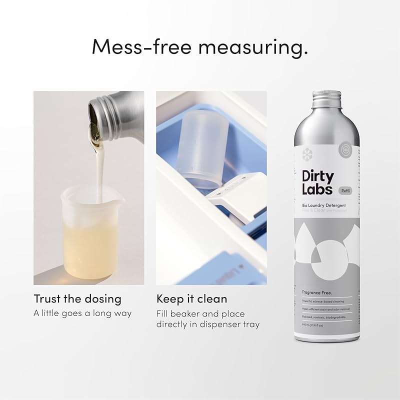 Dirty Labs | Scent Free | Bio Enzyme Liquid Laundry Detergent | 80 Loads (21.6 fl oz) | Hyper-Concentrated | High Efficiency & Standard Machine Washing | Nontoxic, Biodegradable | Stain & Odor Removal - Image 7
