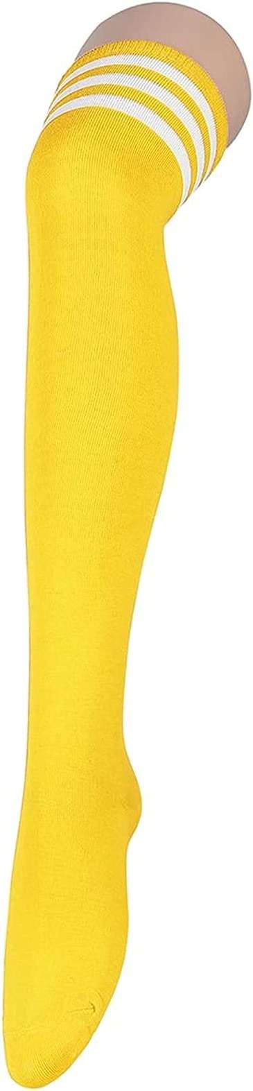 Century Star Thigh High Socks Striped Extra Long Tube for Women Over the Knee Athletic Sports Socks Plus Size Stockings - Image 2