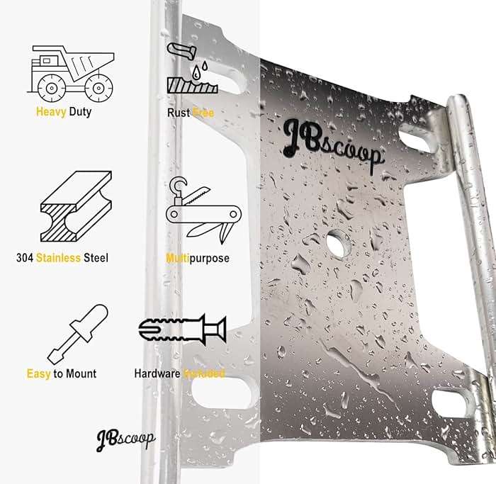 JBscoop Large Stainless Steel Hose Holder, Heavy Duty Hose Hanger (1) - Image 8