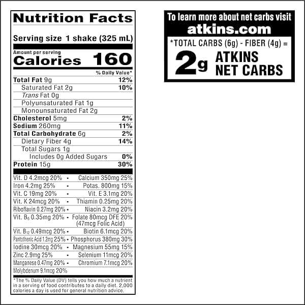 Atkins Dark Chocolate Royale Protein Shake, High Protein Shakes, Low Glycemic, Low Carb and Low Sugar Chocolate Flavored Protein Shakes, Keto Friendly, 12 Count - Image 6