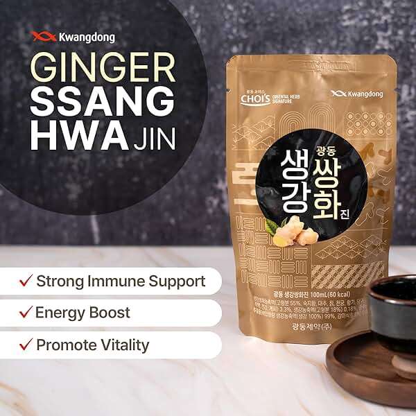 KWANGDONG Ssang Hwa Jin Korean Herbal Ginger Tea – Traditional Ssanghwatang Body Warming Wellness Drink for Energy, Vitality & Immune Support, 10 Pouches (33.8 fl oz) - Image 3