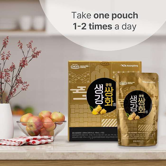 KWANGDONG Ssang Hwa Jin Korean Herbal Ginger Tea – Traditional Ssanghwatang Body Warming Wellness Drink for Energy, Vitality & Immune Support, 10 Pouches (33.8 fl oz) - Image 5