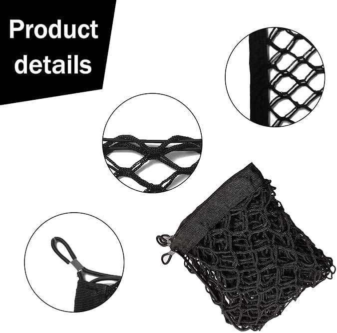 Amiss Cargo Net Stretchable, Car Exterior Accessories, Adjustable Elastic Trunk Storage Net with Hook for SUVs, Cars and Trucks (35.4x15.8 Inch) - Image 4