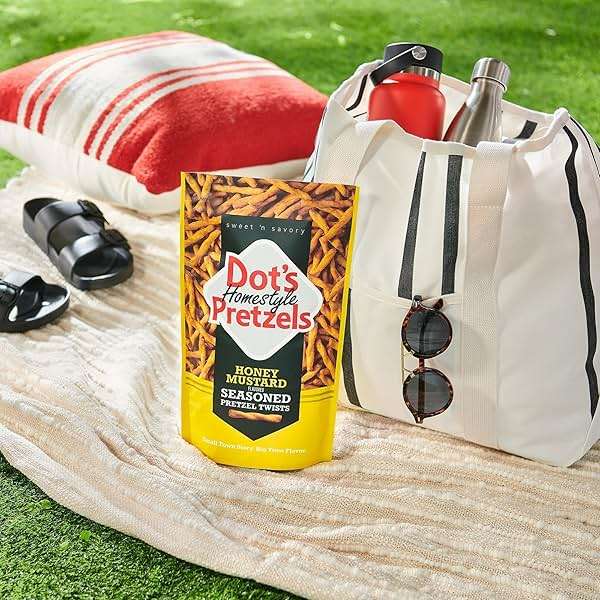 Dot's Homestyle Pretzels Honey Mustard Seasoned Pretzel Twist Snack, 16oz Grocery Sized Bag - Image 3