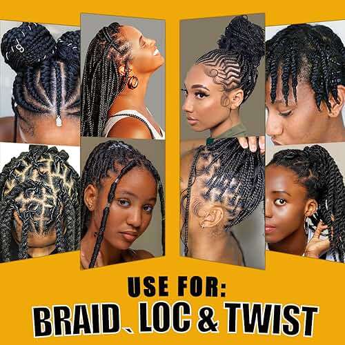8.8OZ Strong Hold Braiding Gel for Twists, Locs, Cornrows - Tames Frizz, High Shine, No Flake, Easy Edge Control - Image 3