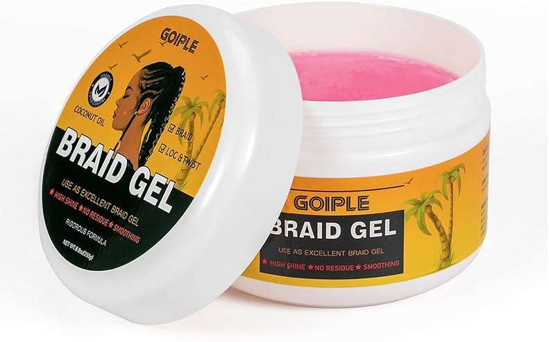 8.8OZ Strong Hold Braiding Gel for Twists, Locs, Cornrows - Tames Frizz, High Shine, No Flake, Easy Edge Control - Image 7
